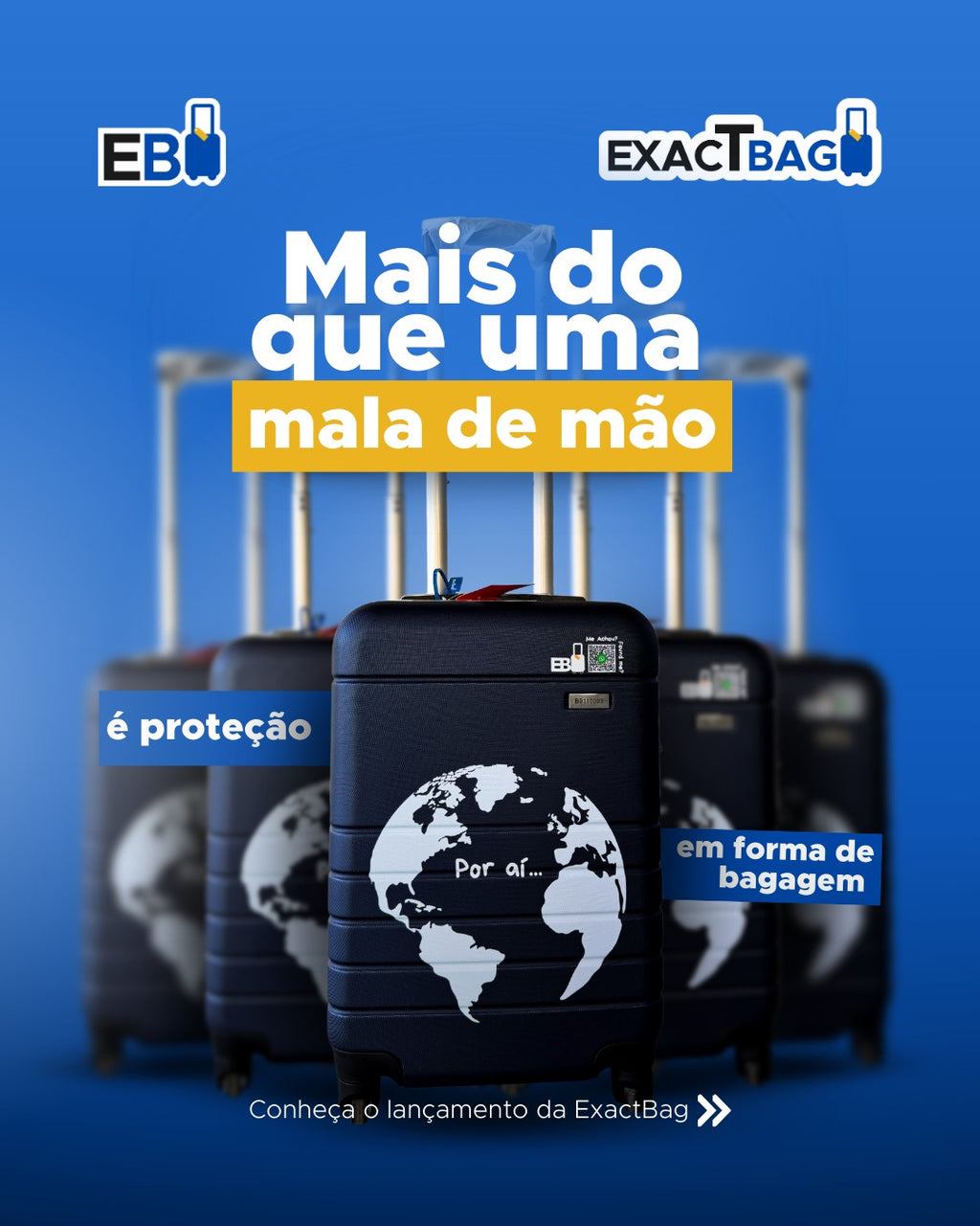 Bagagem de Bordo ExactBag - Viaje tranquilo, sua bagagem está protegida