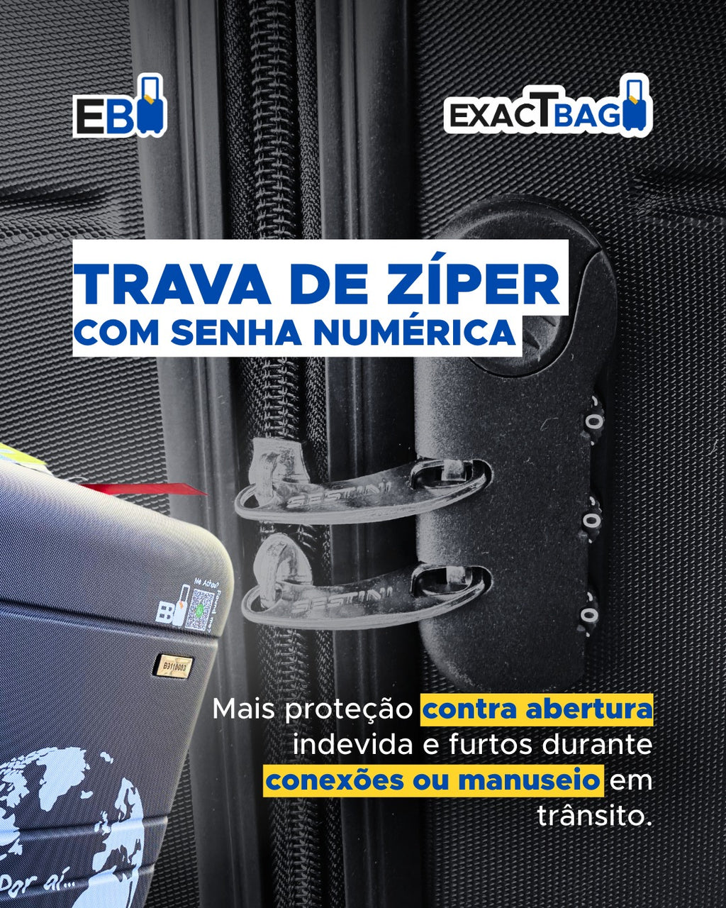 Bagagem de Bordo ExactBag - Viaje tranquilo, sua bagagem está protegida