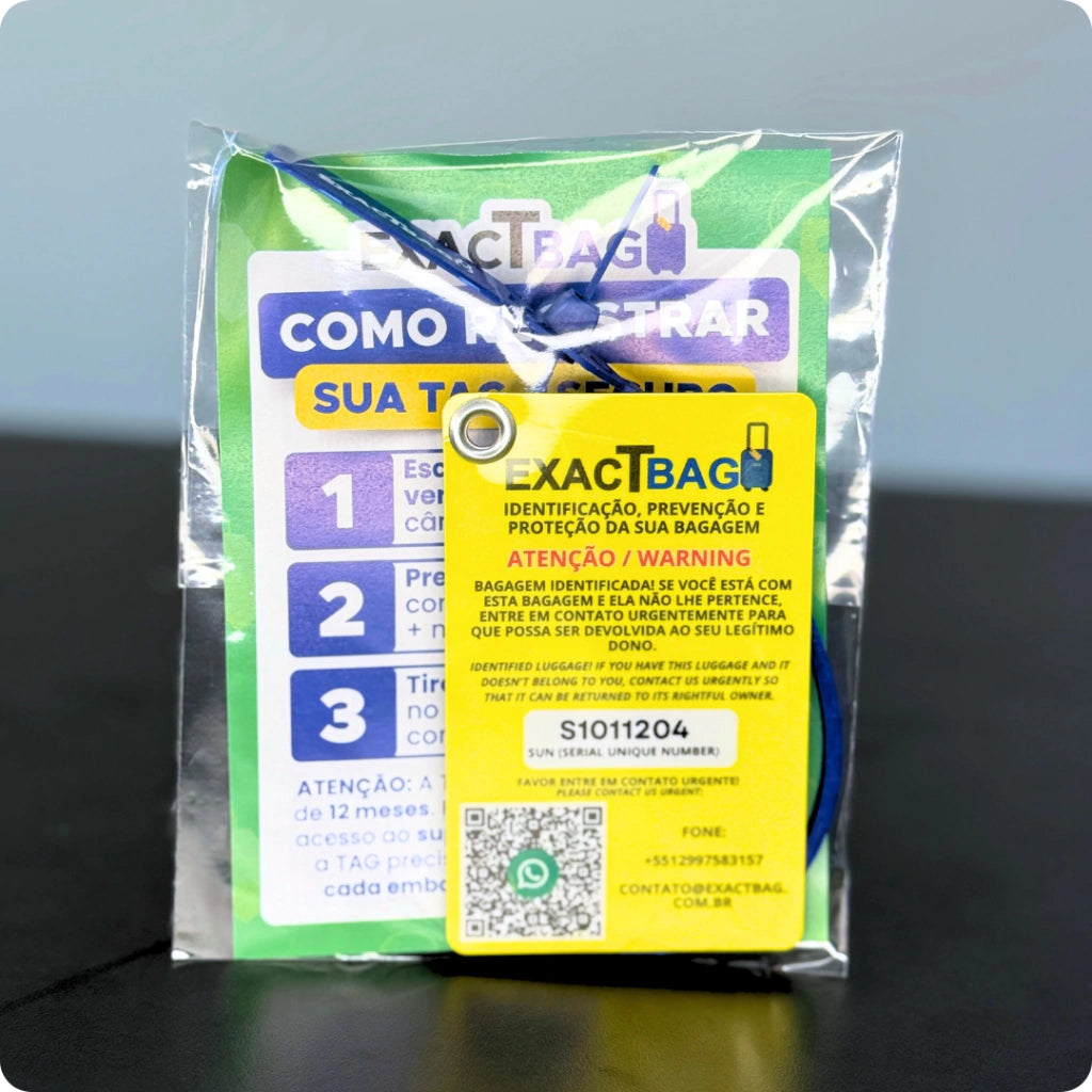 KIT 2 TAGs ExactBag Cover (Inclui Seguro de R$2.500)